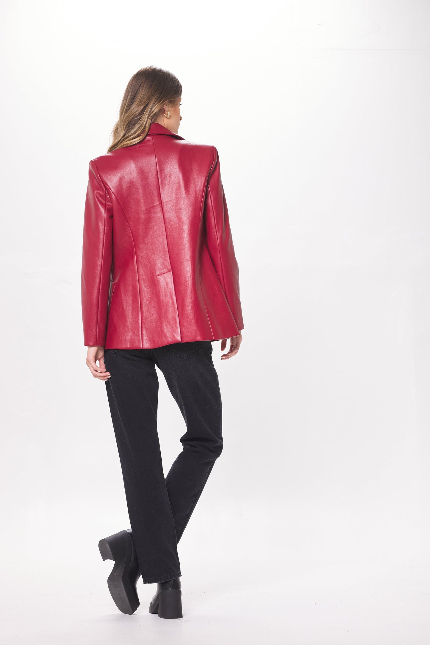 Ruby Faux Leather Blazer