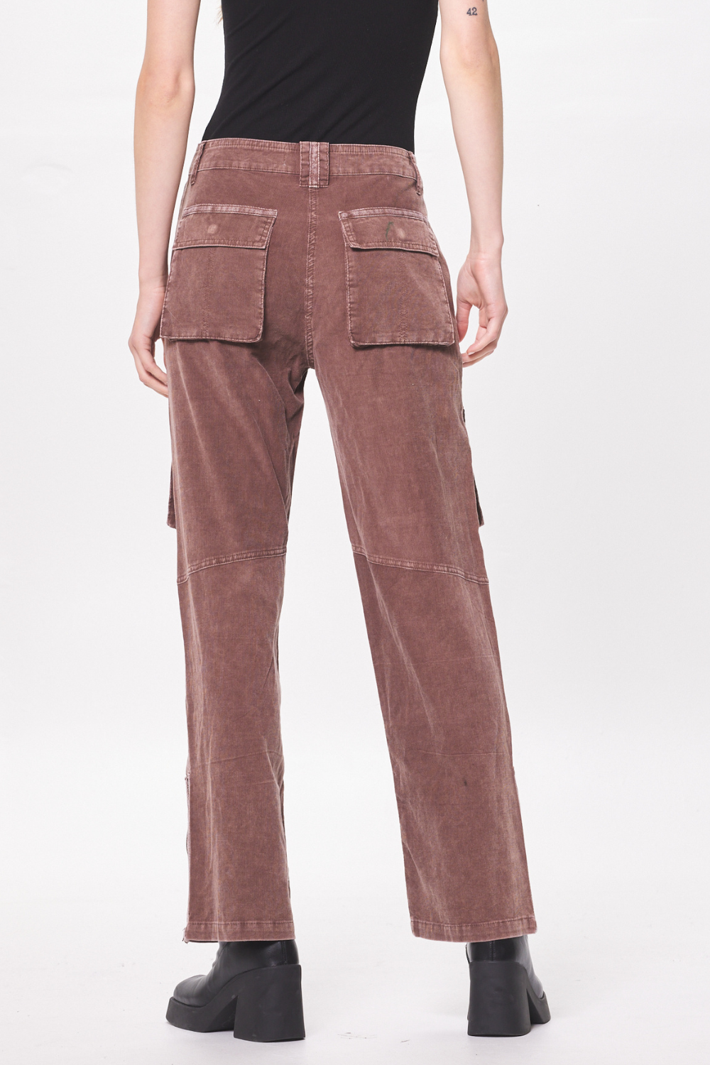 Walnut Blue Baby Cord Cargo Pant