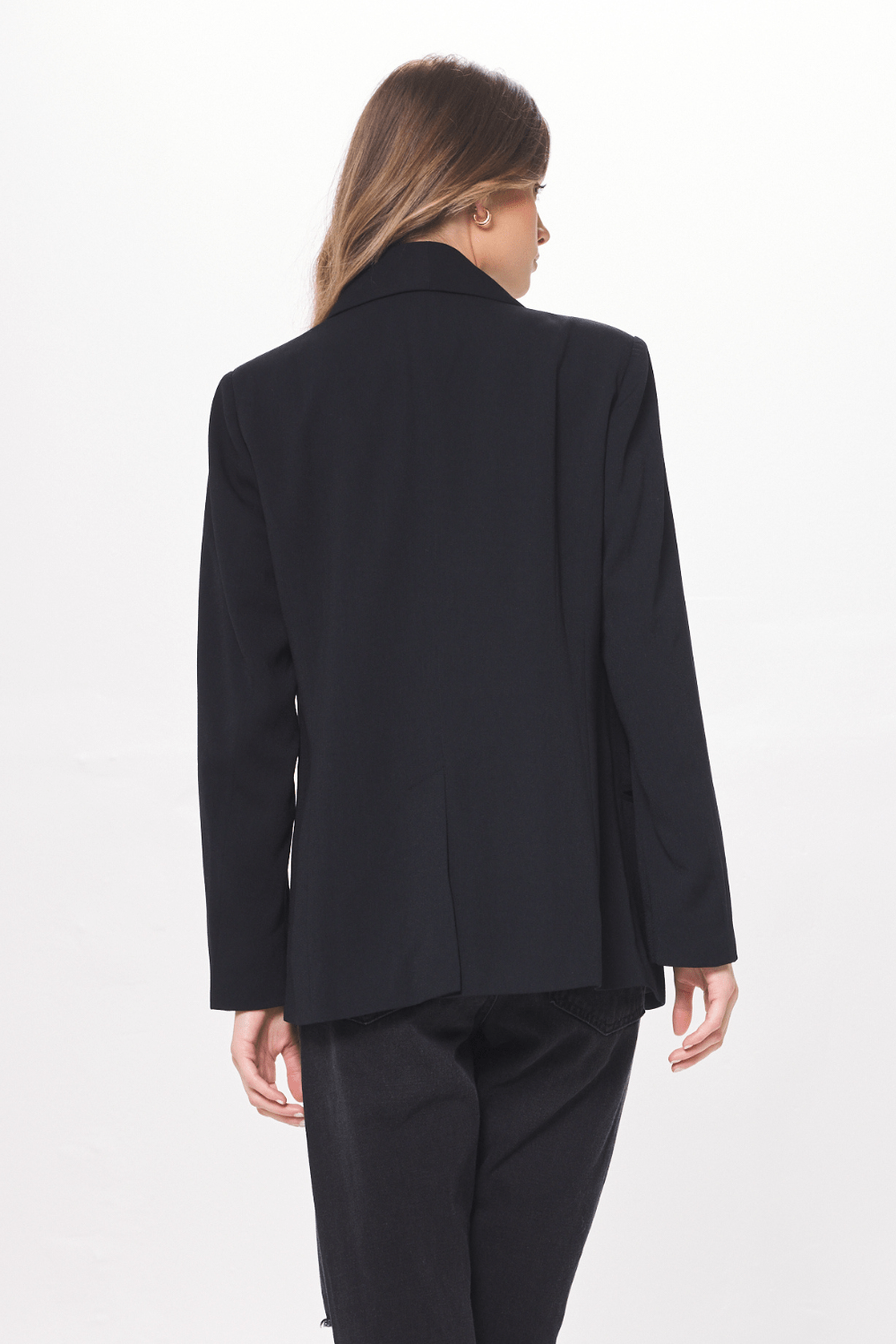 Black Blazer w/ Rhinestone Star Details