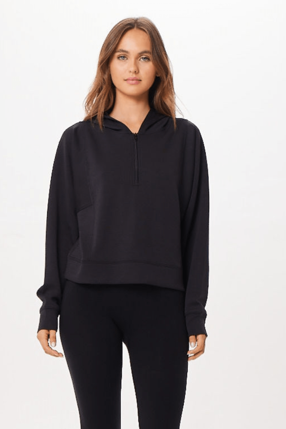 Black Cloud Half Zip Pullover Hoodie