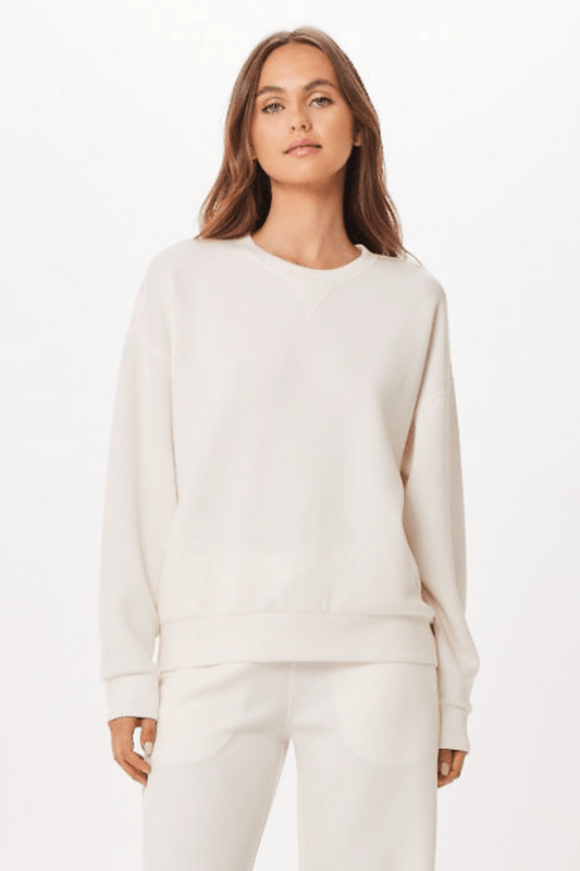 Bright Ivory Cloud Fleece Crewneck
