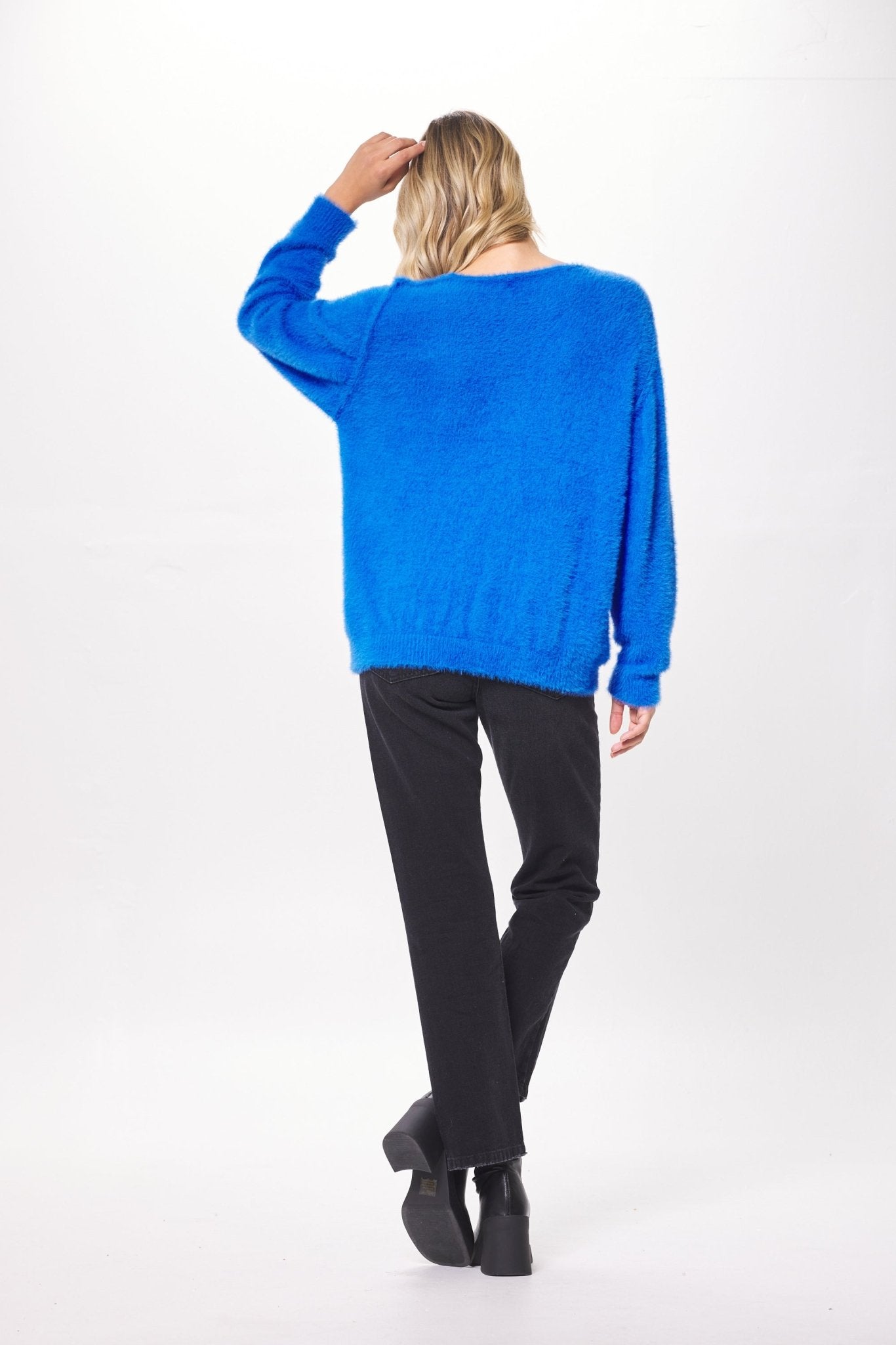 Cerulean Fuzzy Tunic Sweater