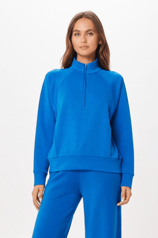 Cobalt Cloud Fleece Half Zip Sweatshirt