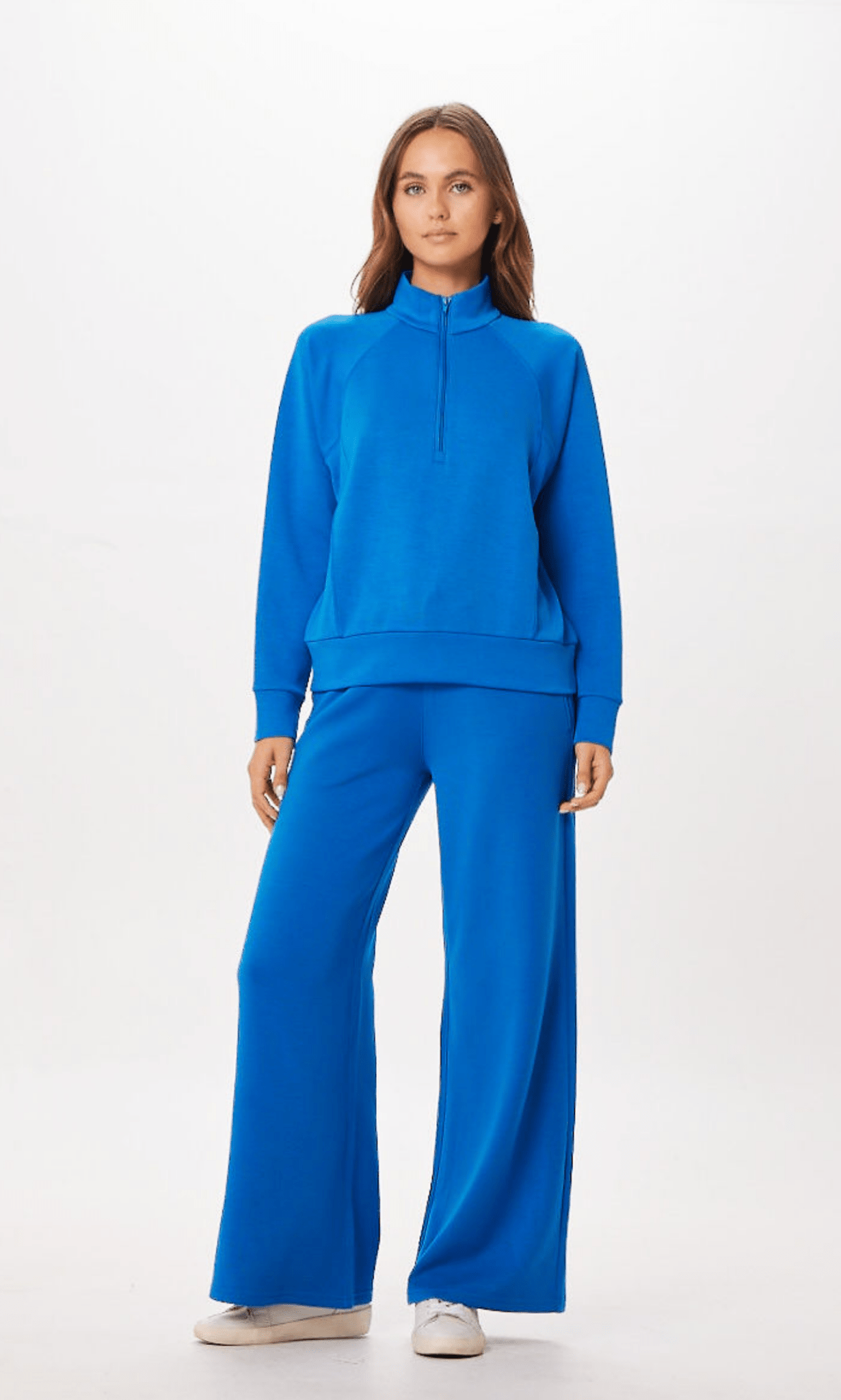 Cobalt Cloud Fleece Half Zip Sweatshirt
