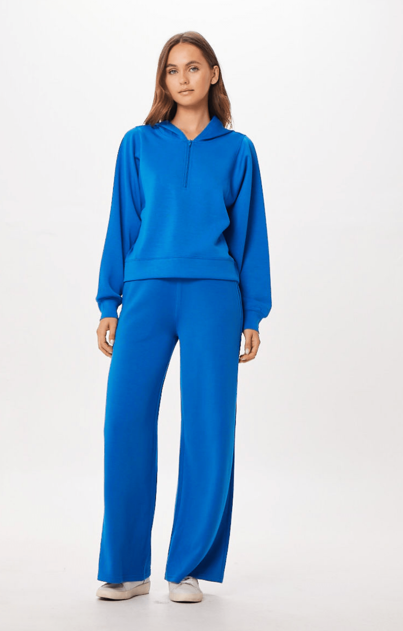 Cobalt Cloud Half Zip Pullover Hoodie