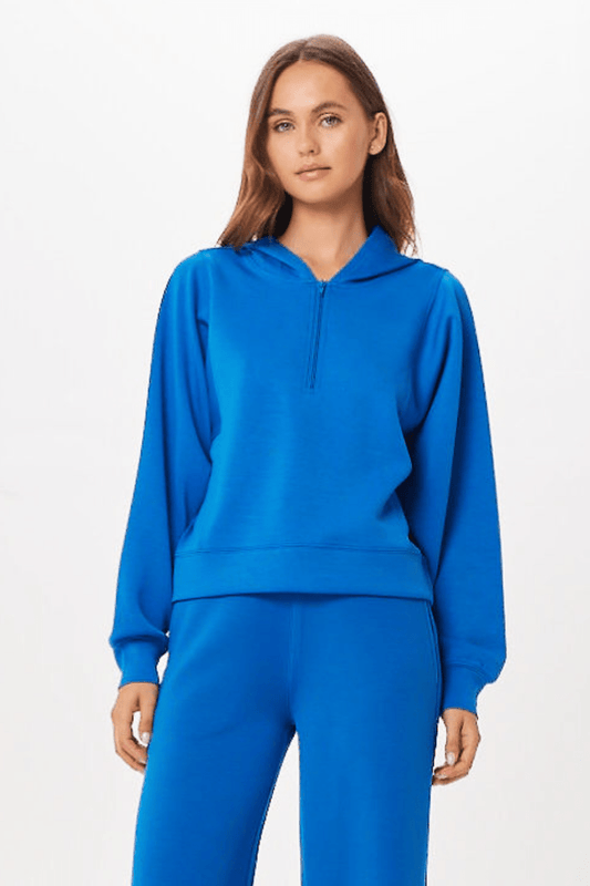 Cobalt Cloud Half Zip Pullover Hoodie