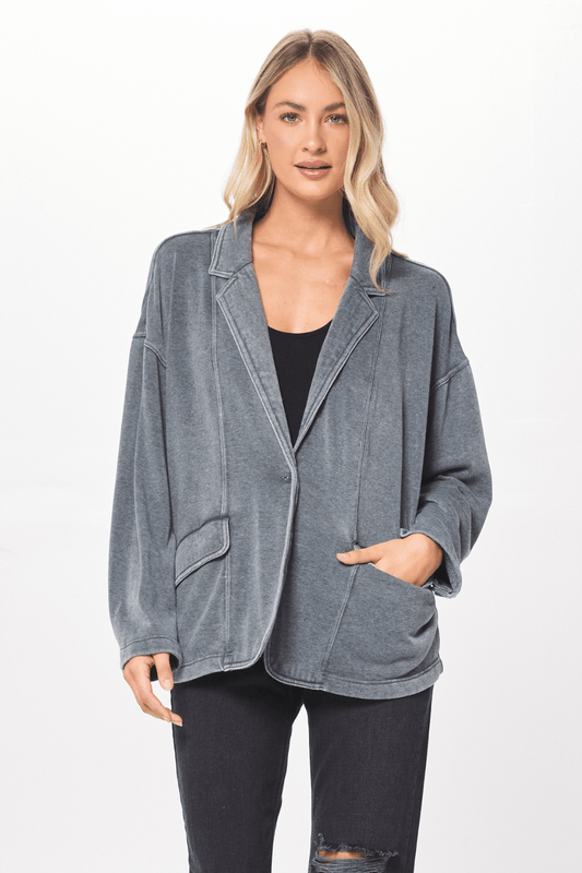 Hunter Green Cashmere Fleece Blazer